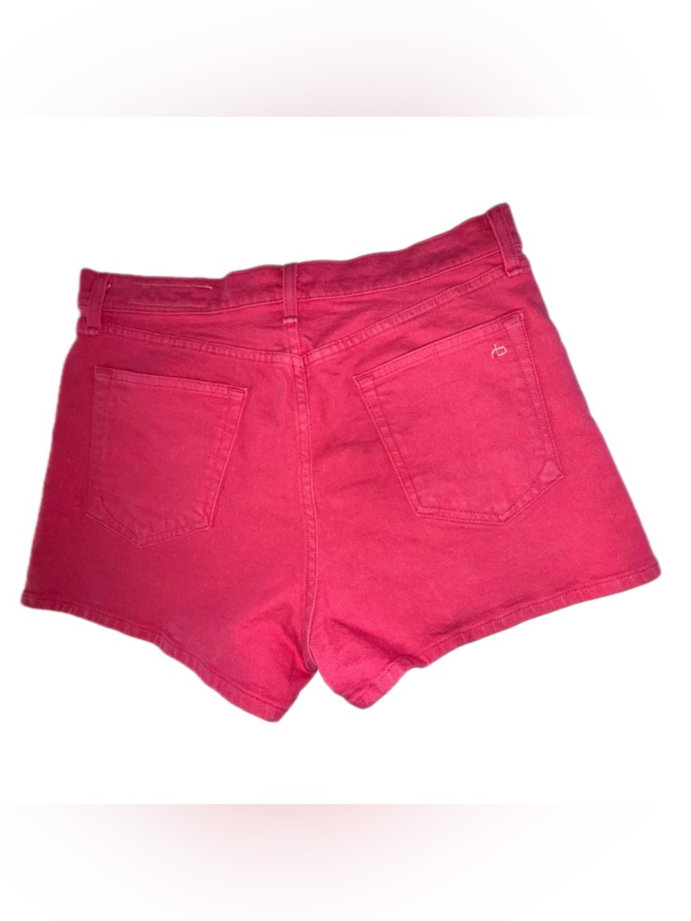 Rag & Bone Justine Bull Pink Denim Shorts Size 32 High Rise NWOT - Picture 3 of 10